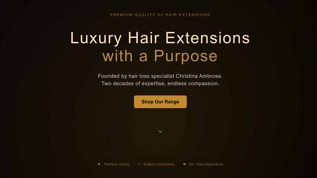 C2 Hair website screenshot